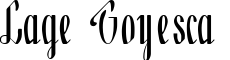 Lage Goyesca