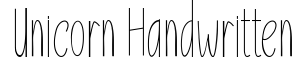 Unicorn Handwritten