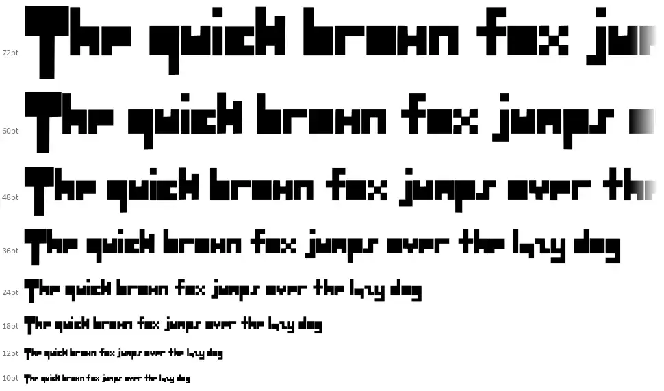 8-bit Block Partyfont waterfall