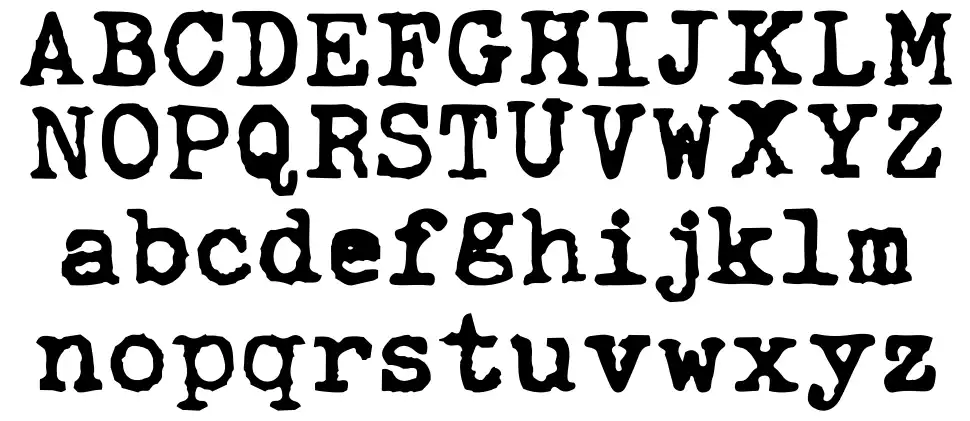 A Habesha's Typewriterfont specimens