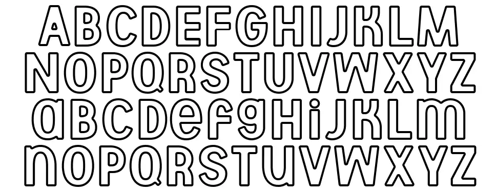 Aberforth Outlinefont specimens