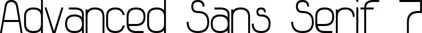 Advanced Sans Serif 7