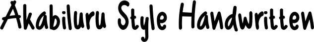 Akabiluru Style Handwritten