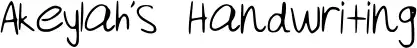 Akeylah's Handwriting