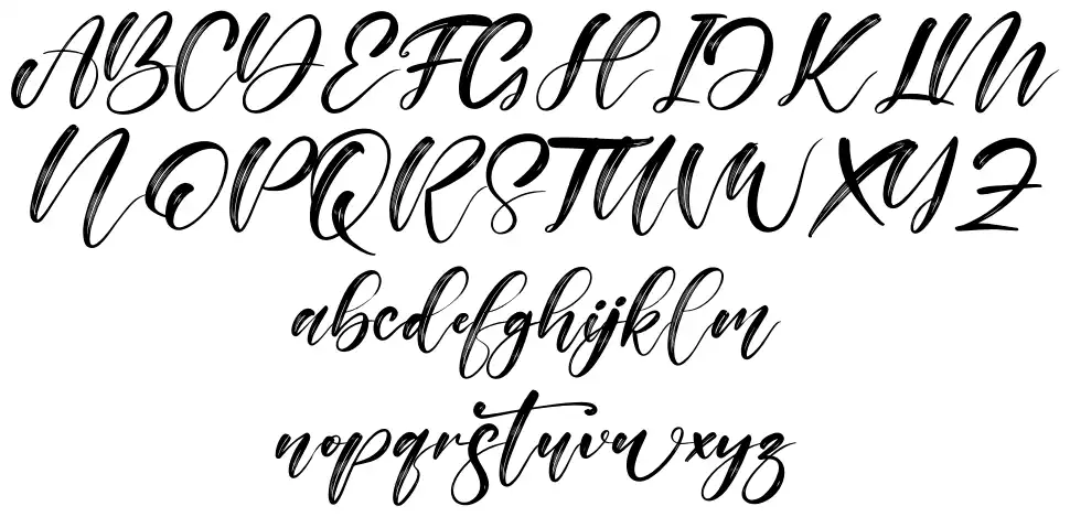 Alisabela Brushleyfont specimens