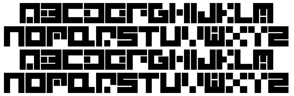Alpha Quantum Glyphsetfont specimens