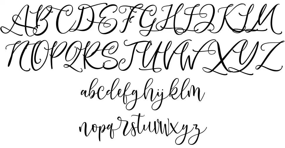 Andriani Scriptfont specimens