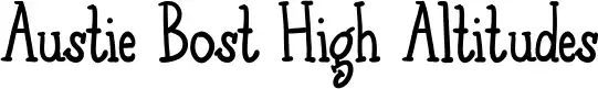 Austie Bost High Altitudes