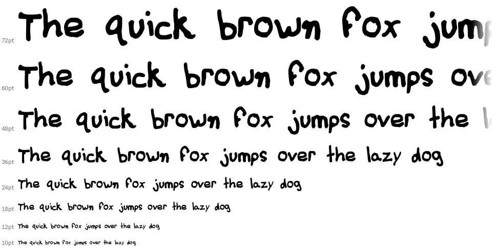 Basic Handwritingfont waterfall
