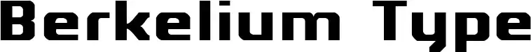Berkelium Type