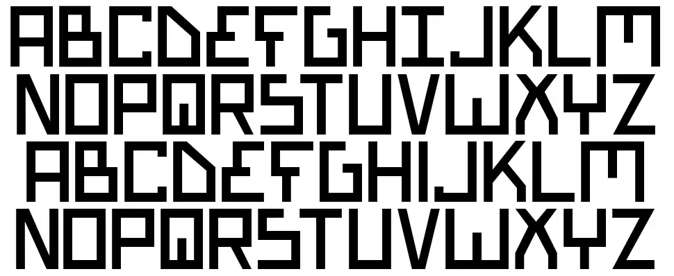Bionic Typefont specimens