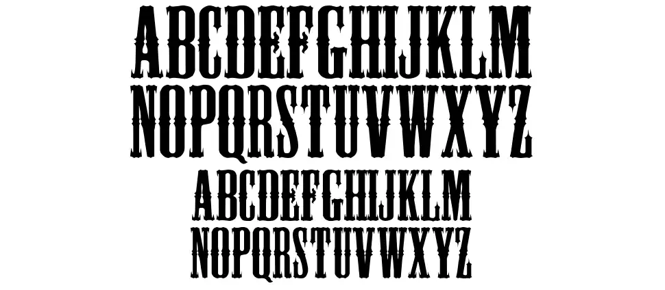 Black Hawkfont specimens