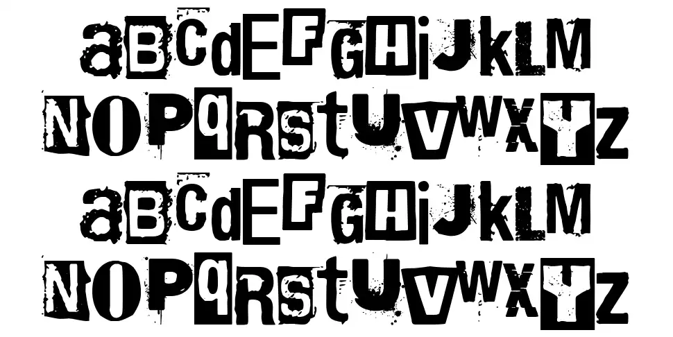 Black Rat Punk Bandfont specimens