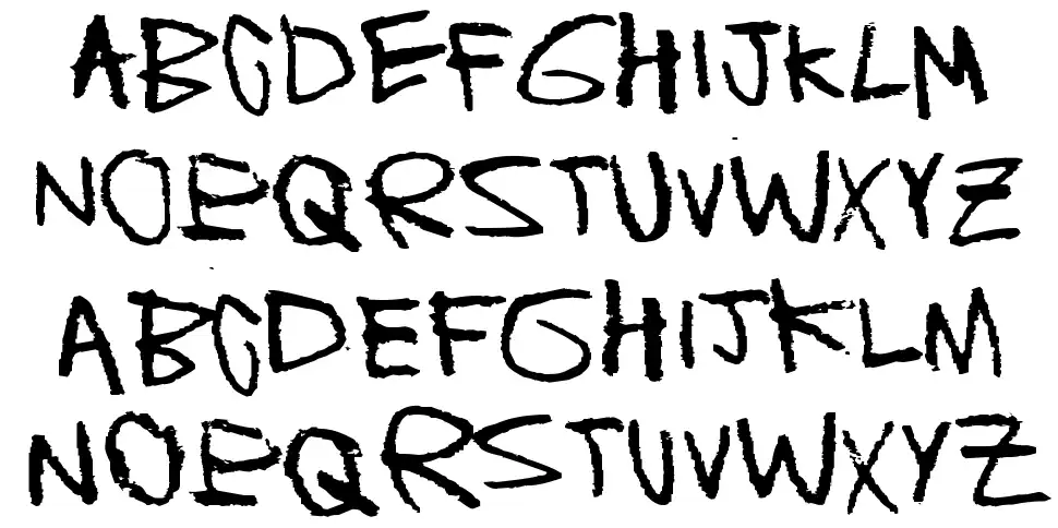 Blah blah bangfont specimens