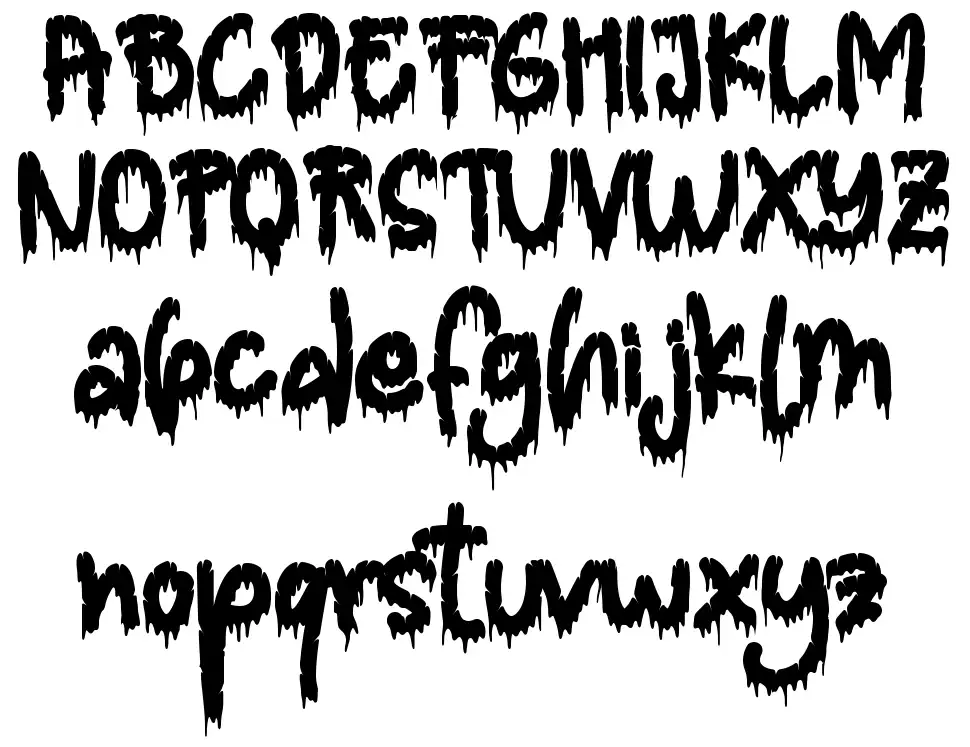 Blood Shadowfont specimens