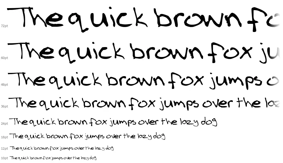 BoldLoudfont waterfall