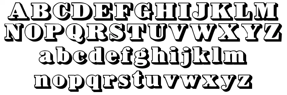 Bower Shadowfont specimens