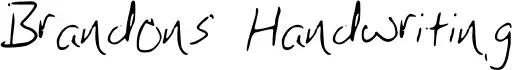Brandons Handwriting