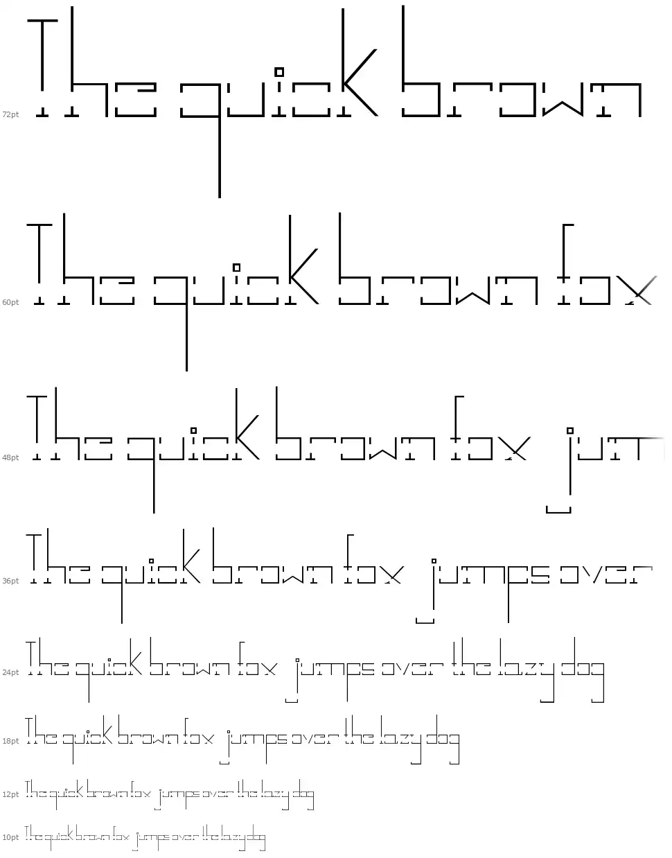 Break Downfont waterfall