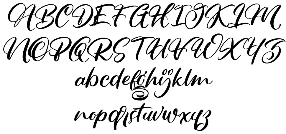 Brentley Scriptfont specimens