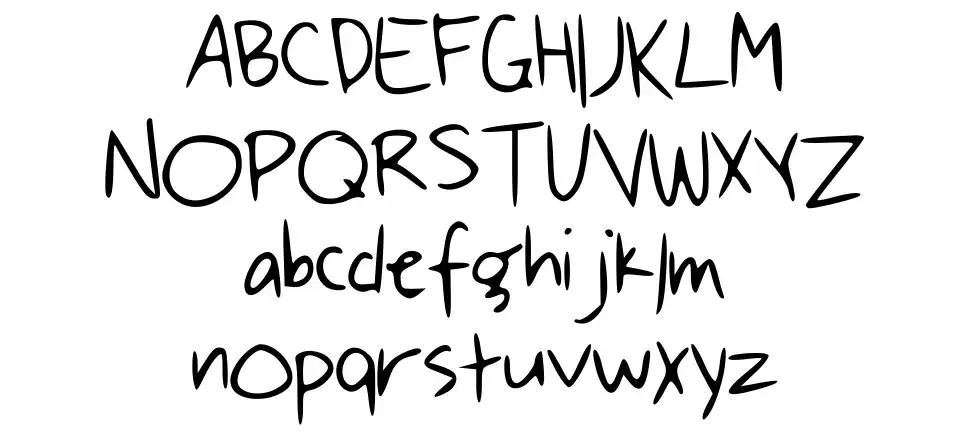 By My Handfont specimens
