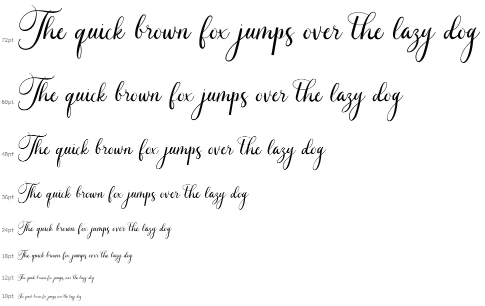 Caliner Scriptfont waterfall