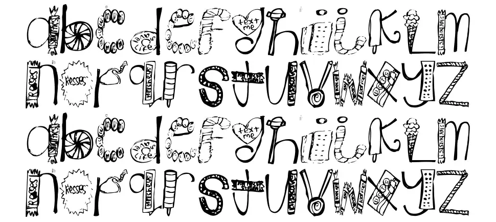 Candyfont specimens