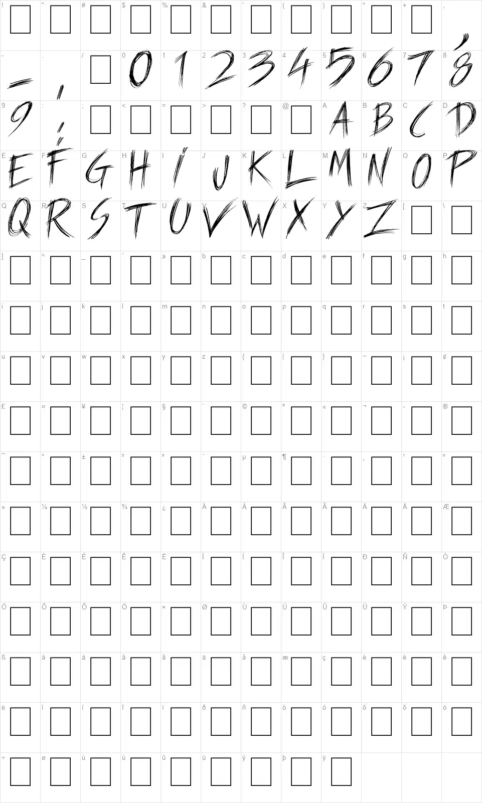 Carnaval de Maifont character map