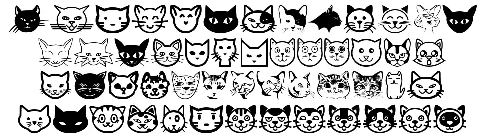 Cat Facesfont specimens