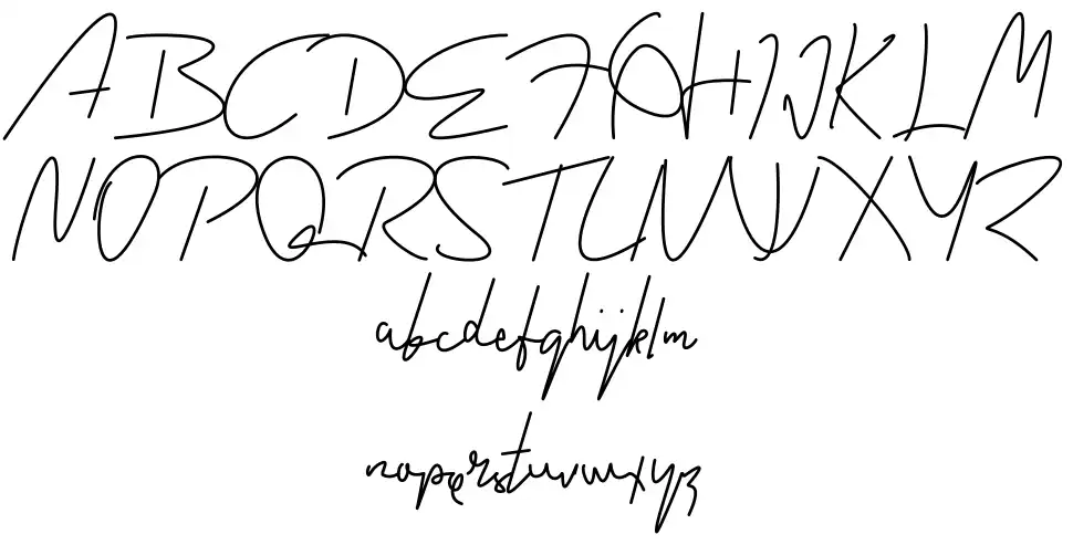 Childish Signaturefont specimens