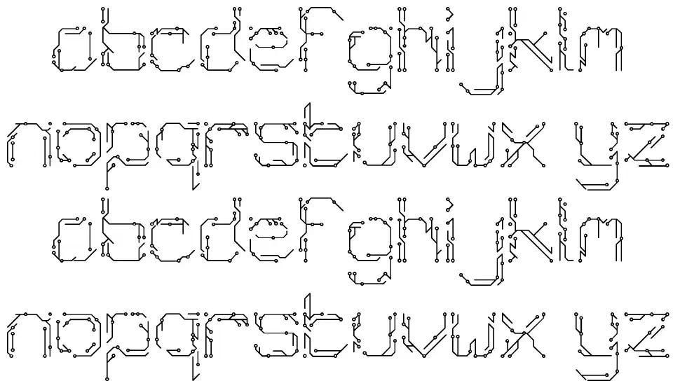 Chiptypefont specimens