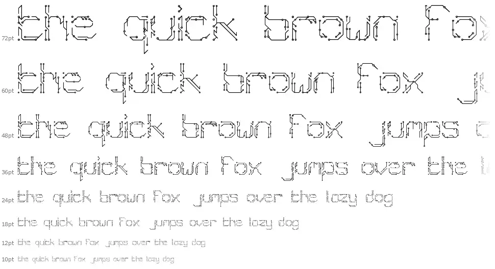 Chiptypefont waterfall