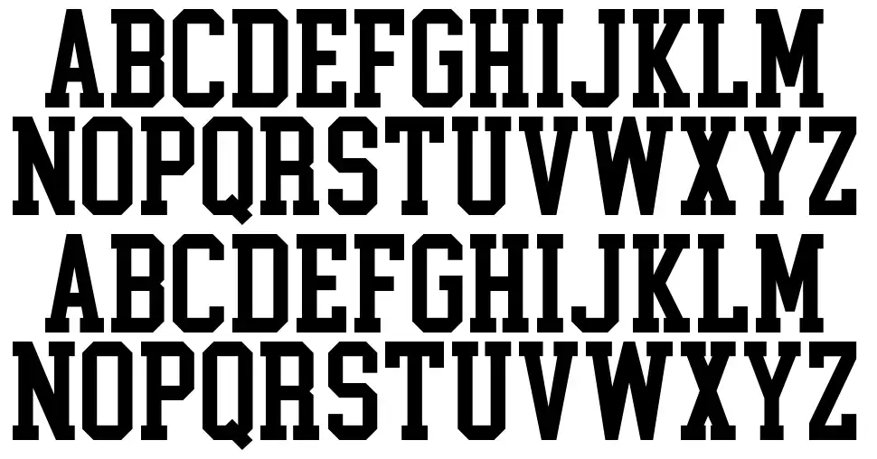 College Block 2.0font specimens