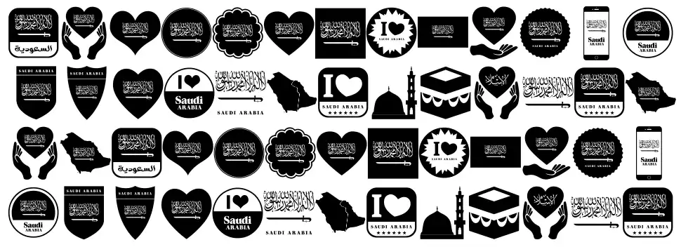 Color Saudi Arabiafont specimens