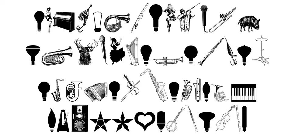 Cornucopia of Dingbats Eightfont specimens