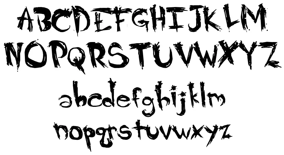 Crappy Clothingfont specimens