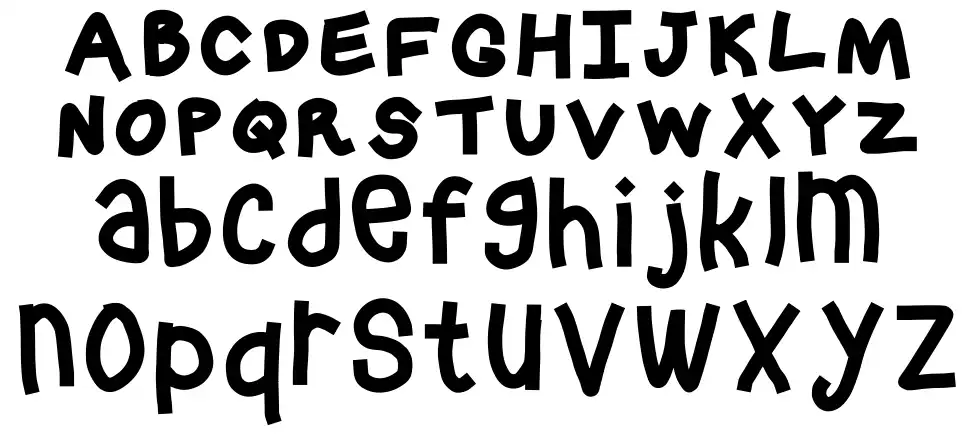 Crashyfont specimens