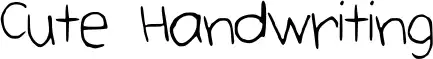 Cute Handwriting