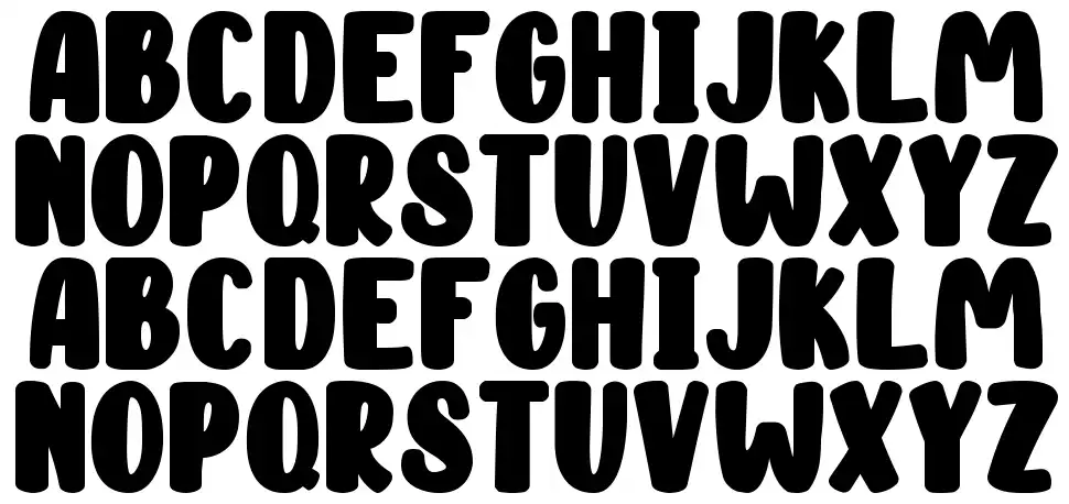 Cute 'n' Cuddlyfont specimens