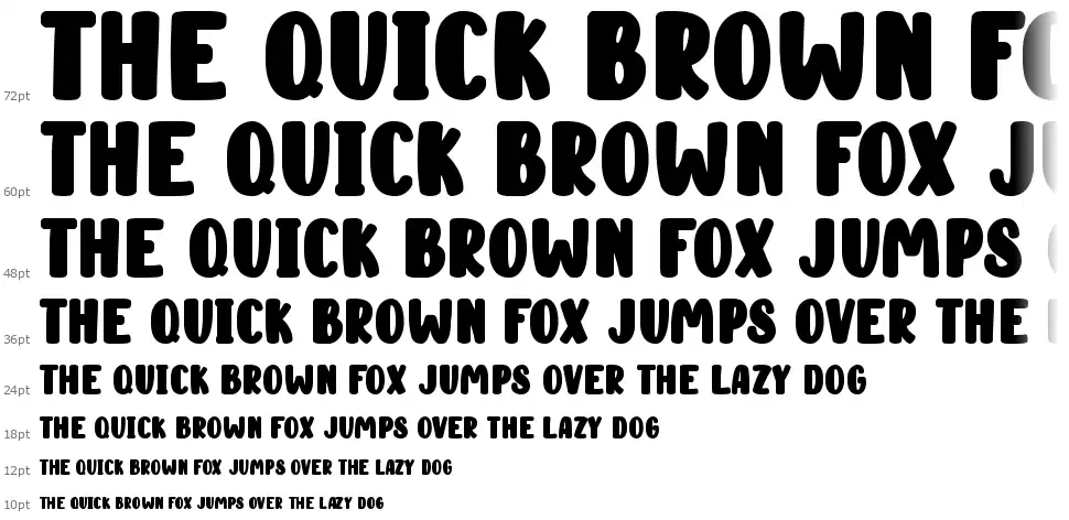 Cute 'n' Cuddlyfont waterfall