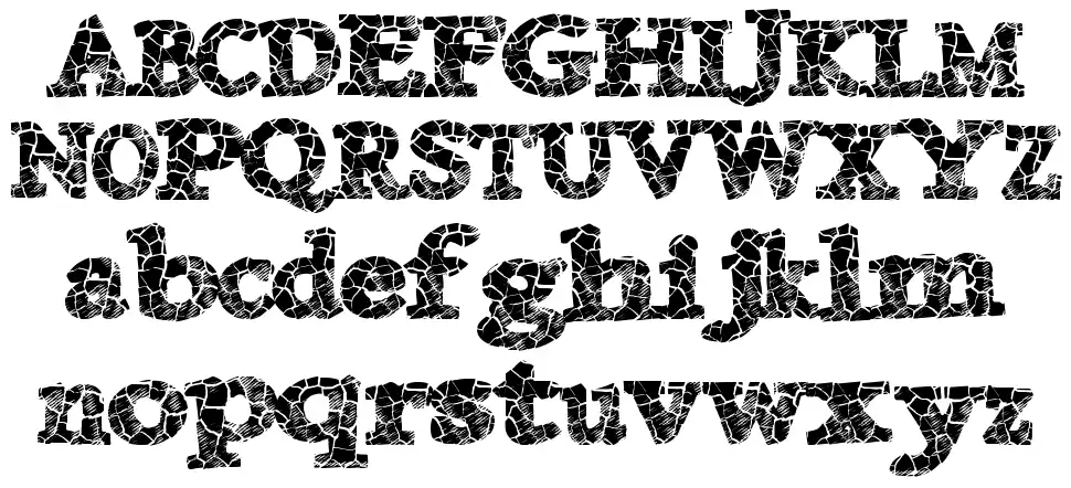 Danish Crackfont specimens