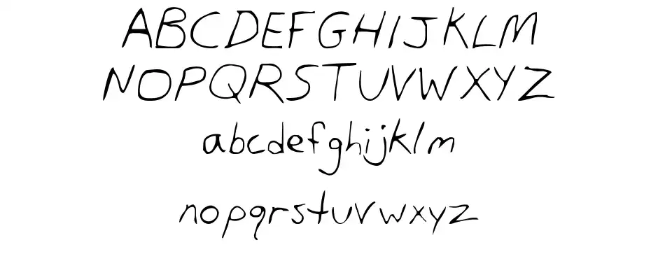 Dans Hand Especímenes Dans Handfont specimens
