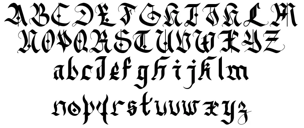 Dark Alleyfont specimens