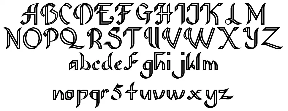 Dark Linefont specimens
