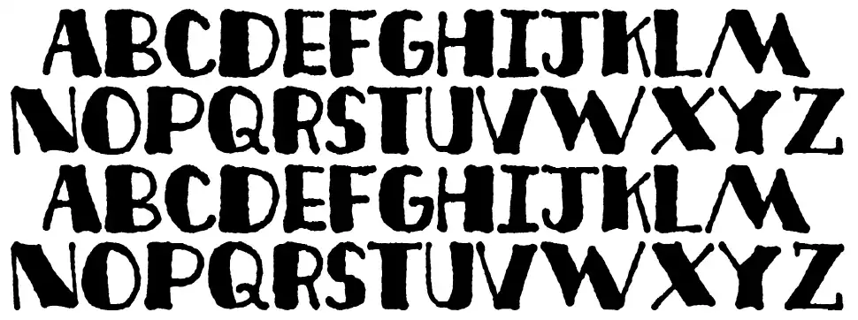 Deco Freehandfont specimens