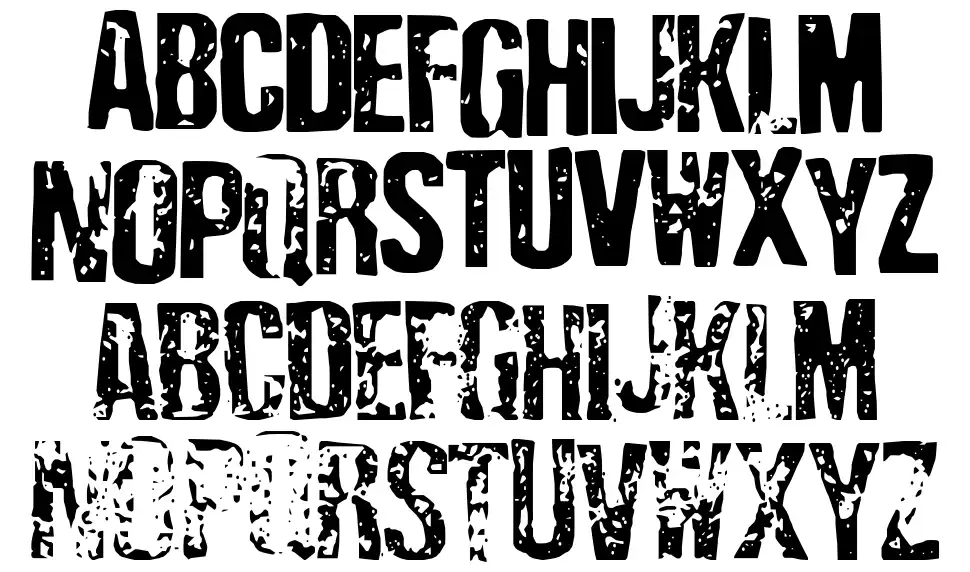 Depressionist Threefont specimens