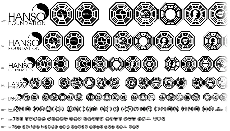 Dharma Initiative Logosfont waterfall