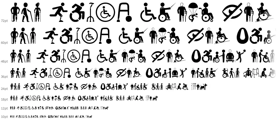 Disabled Iconsfont waterfall