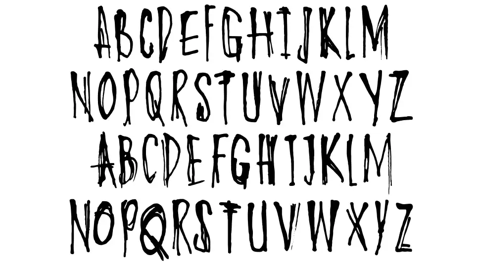 DK Oyuki's Ghostfont specimens