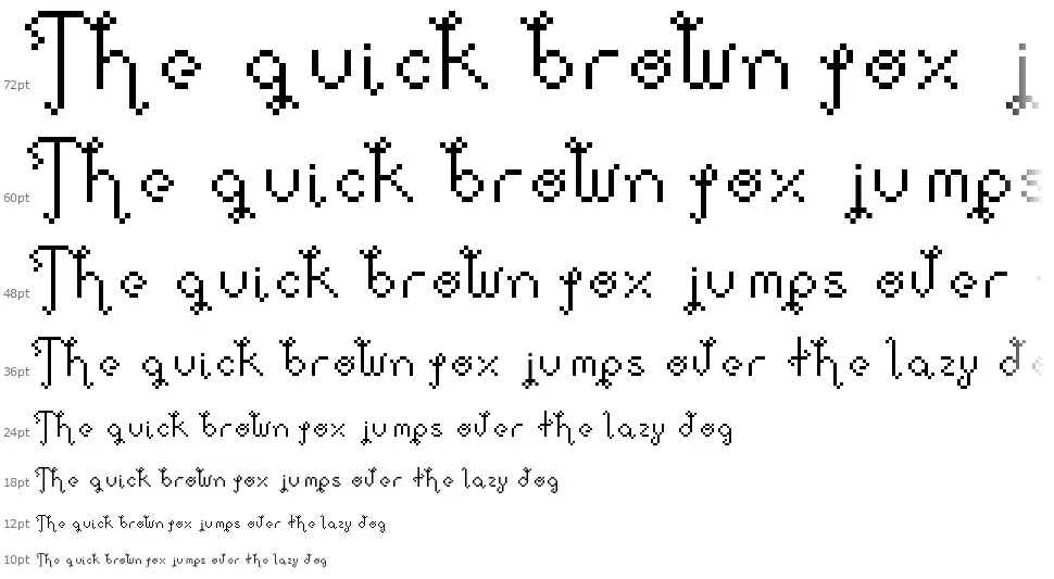 DollPixellowzzfont waterfall